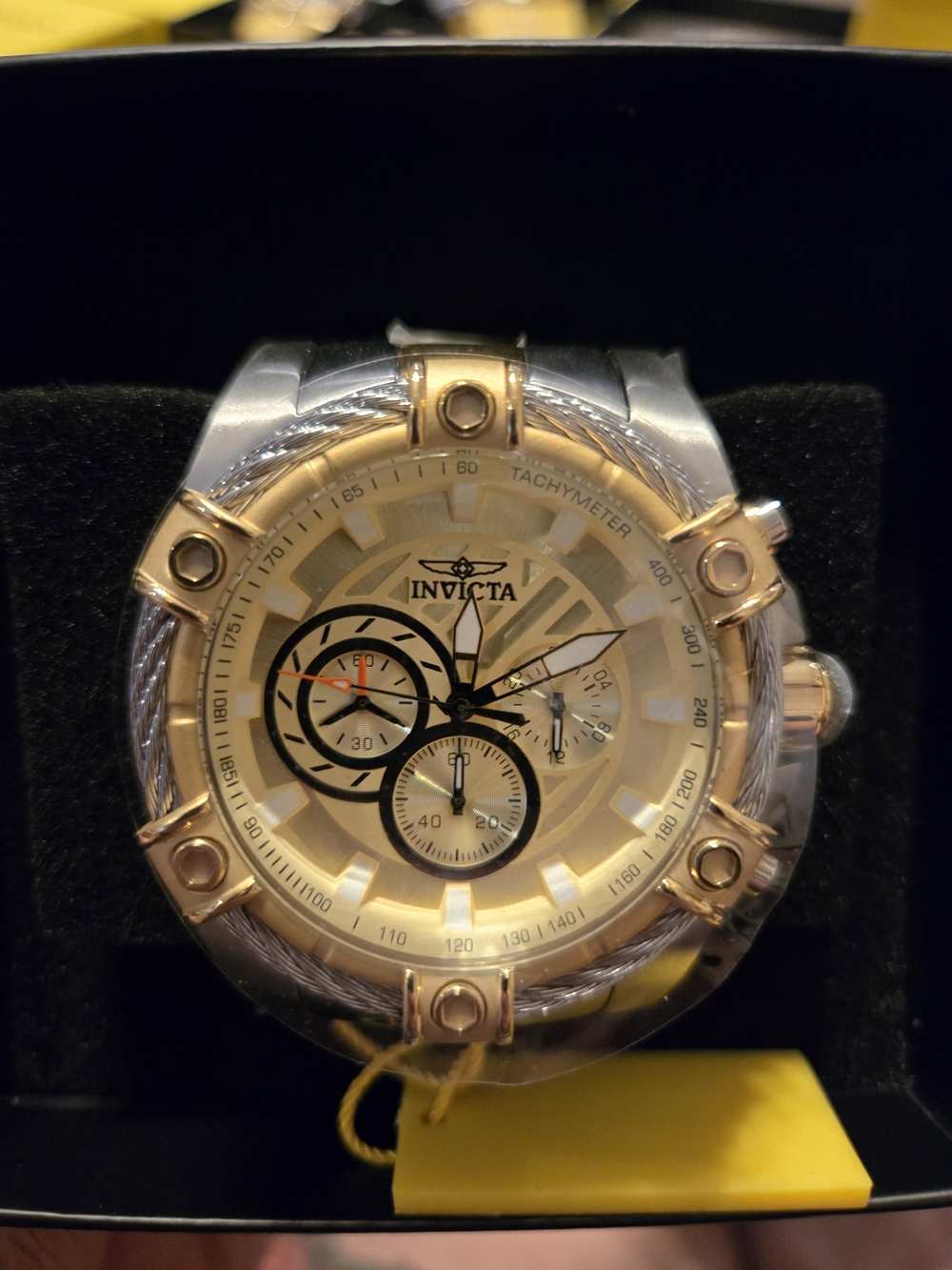 Invicta Two-Tone Gold and Silver Chronograph Men's Watch